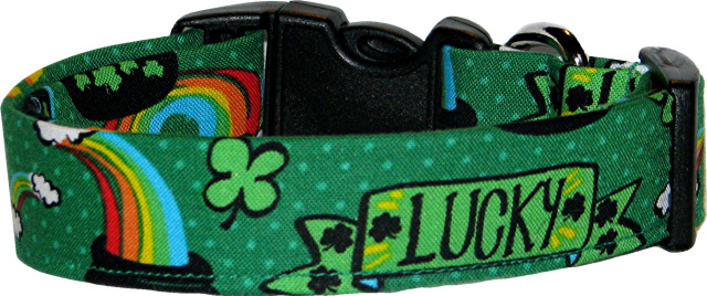 Lucky Rainbows & Pots of Gold Dog Collar